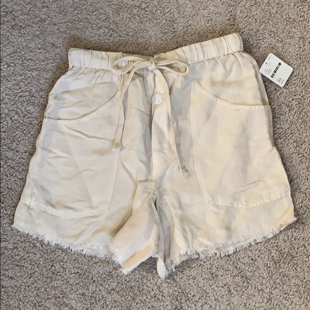 Free people linen/viscose frayed short size XS